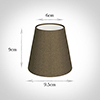 Tapered Candle Shade in Bronze Faux Silk