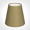 Tapered Candle Shade in Dull Gold Faux Silk