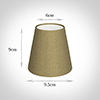 Tapered Candle Shade in Dull Gold Faux Silk