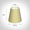 Tapered Candle Shade in Wheat Faux Silk