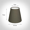 Tapered Candle Shade in Bark Satin