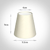 Tapered Candle Shade in Cream Satin