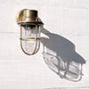 Wall Mounted Ship's Light in Antiqued Brass