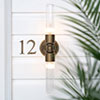 Dorset Fluted Double Wall Light in Antiqued Brass