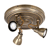 Triple Edgeware Spotlight Rose in Antiqued Brass