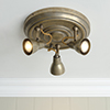 Triple Edgeware Spotlight Rose in Antiqued Brass