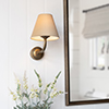 Keats Bathroom Light Fitting in Antiqued Brass