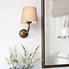 Keats Bathroom Light Fitting in Antiqued Brass