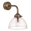 Hartley Bathroom Wall Light with Eliot Arm in Antiqued Brass