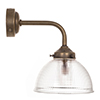 Hartley Bathroom Wall Light with Eliot Arm in Antiqued Brass