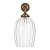 Clifton Fluted Bathroom Wall Light with Eliot Arm  in Antiqued Brass