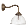 Hartley Bathroom Wall Light with Blake Arm  in Antiqued Brass