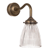 Fisher Bathroom Wall Light with Blake Arm  in Antiqued Brass