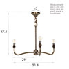 Carrick Pendant Light in Antiqued Brass