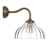 Octavia Fluted Bathroom Wall Light with Byron Arm  in Antiqued Brass