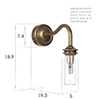 Byron Bathroom Light Fitting in Antiqued Brass