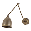 Borough Articulated Wall Light in Antiqued Brass