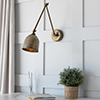 Borough Articulated Wall Light in Antiqued Brass