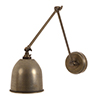 Borough Articulated Wall Light in Antiqued Brass