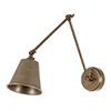 Club Articulated Wall Light in Antiqued Brass