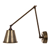 Club Articulated Wall Light in Antiqued Brass