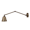 Club Articulated Wall Light in Antiqued Brass