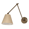 Articulated Wall Light in Antiqued Brass