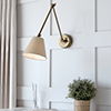 Articulated Wall Light in Antiqued Brass