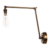 Articulated Wall Light in Antiqued Brass