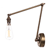 Articulated Wall Light in Antiqued Brass