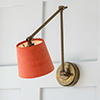 Articulated Wall Light in Antiqued Brass