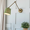 Articulated Wall Light in Antiqued Brass