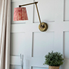 Articulated Wall Light in Antiqued Brass