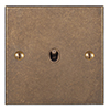 1 Gang Brass Toggle Switch in Antiqued Brass, Bevelled