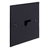 1 Gang Black Toggle Switch Matt Black Bevelled