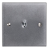 1 Gang Steel Toggle Switch Polished Bevelled Plate