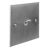 1 Gang Steel Toggle Switch Polished Bevelled Plate