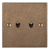 2 Gang Brass Toggle Switch in Antiqued Brass, Bevelled