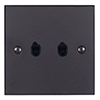 2 Gang Black Toggle Switch Matt Black Bevelled