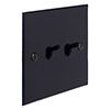 2 Gang Black Toggle Switch Matt Black Bevelled