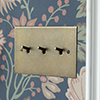 3 Gang Brass Toggle Switch in Antiqued Brass, Bevelled