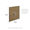 1 Gang Brass Button Switch in Antiqued Brass, Bevelled