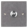 1 Gang Steel Button Switch Polished Bevelled Plate