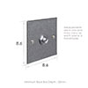 1 Gang Steel Button Switch Polished Bevelled Plate