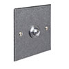 1 Gang Steel Button Switch Polished Bevelled Plate