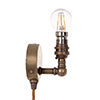 Thorpe Plug-In Wall Light in Antiqued Brass 