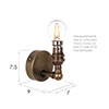 Thorpe Wall Light in Antiqued Brass 