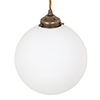 Holborn Opal Glass Pendant Light in Antiqued Brass