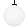 Holborn Opal Glass Pendant Light in Matt Black