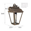 Hackney Outdoor Lantern (Wall Mounted) in Antiqued Brass